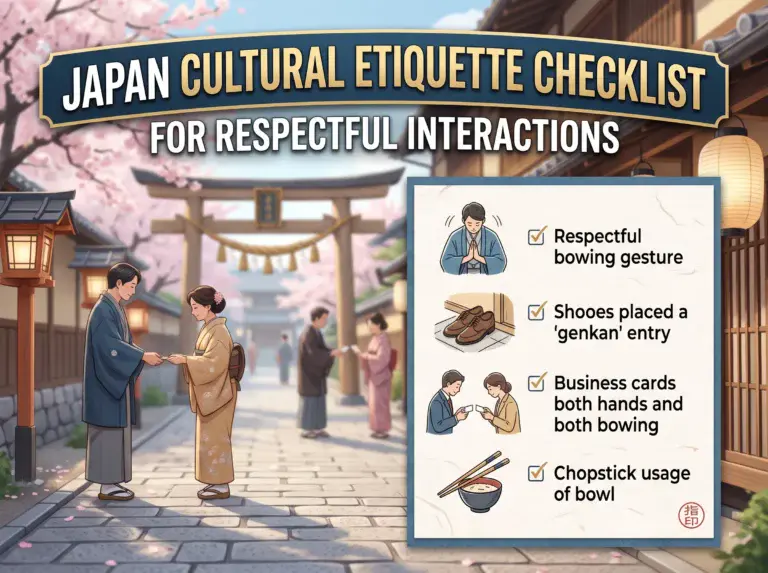 Japan Cultural Etiquette Checklist